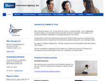 Tablet Screenshot of borninsurance.com